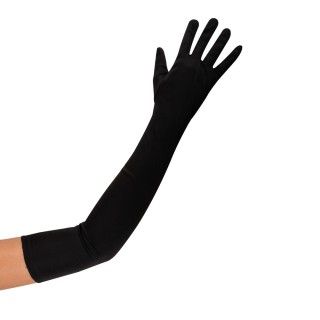Gants longs noir 56 cm - Accessoire déguisement