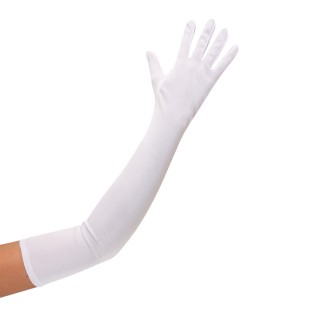 Gants longs blanc 56 cm - Accessoire déguisement