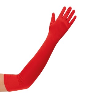 Gants longs rouge 56 cm - Accessoire déguisement