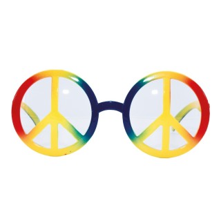 Lunettes Peace and Love multicolores - Accessoire fête