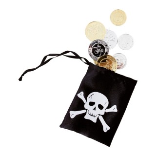 Bourse de pirate noire - Accessoire déguisement