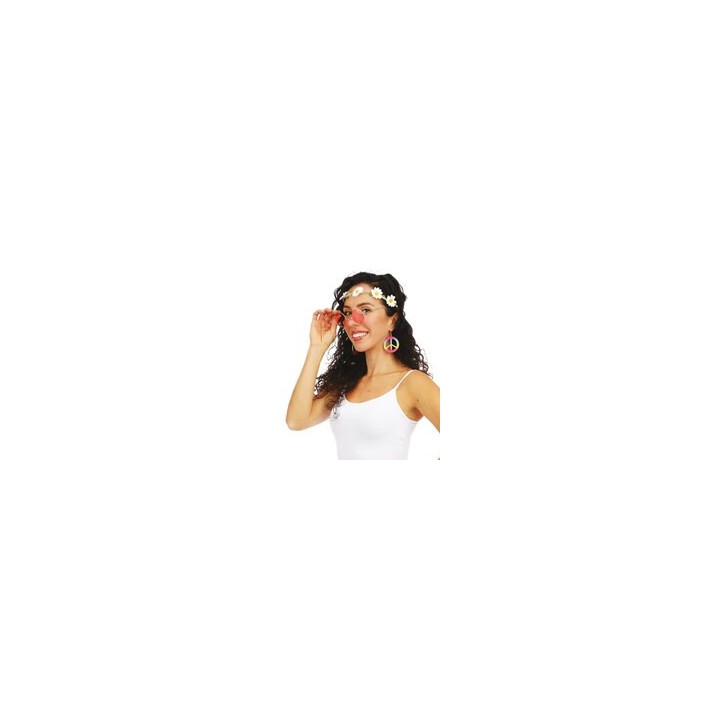 Set adulte hippie bandeau boucles lunettes - Accessoire déguisement