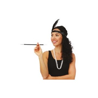 Set adulte Charleston bandeau collier fume-cigarette - Accessoire déguisement