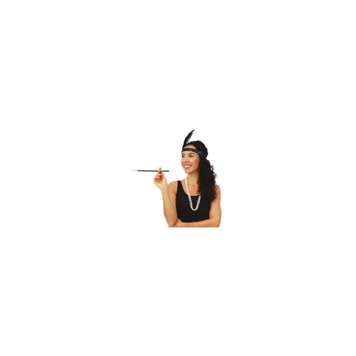 Set adulte Charleston bandeau collier fume-cigarette - Accessoire déguisement