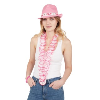 Collier hawaïen rose Team EVJF - Accessoire fête