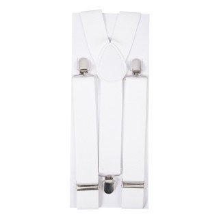 Bretelles blanches - Accessoire déguisement