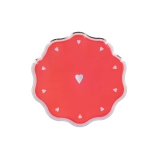 8 Assiettes Dame de coeur - Décoration table