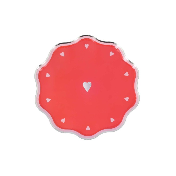 8 Assiettes Dame de coeur - Décoration table