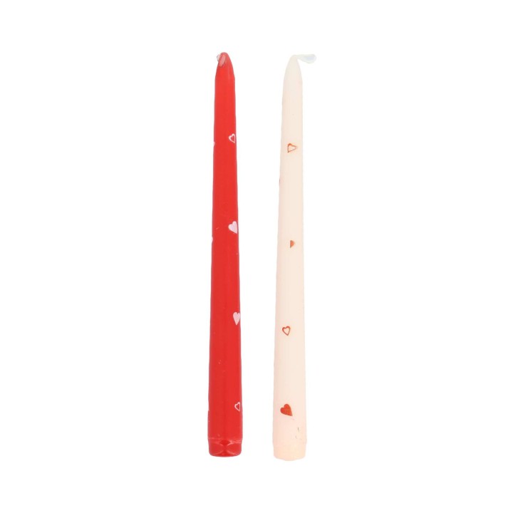 Bougies Flambeau Cœur x2 - Décoration de table