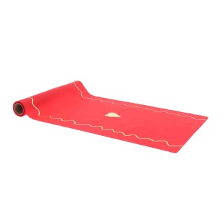Chemin de Table Rouge Cœurs Dorés - Décoration table