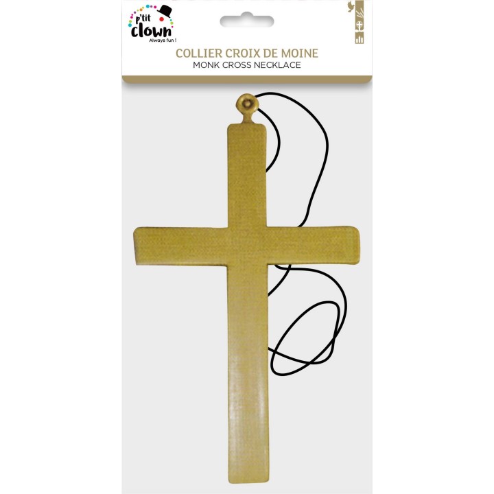 Croix Or en Plastique - Accessoire déguisement