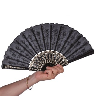 Éventail Noir - Accessoire déguisement