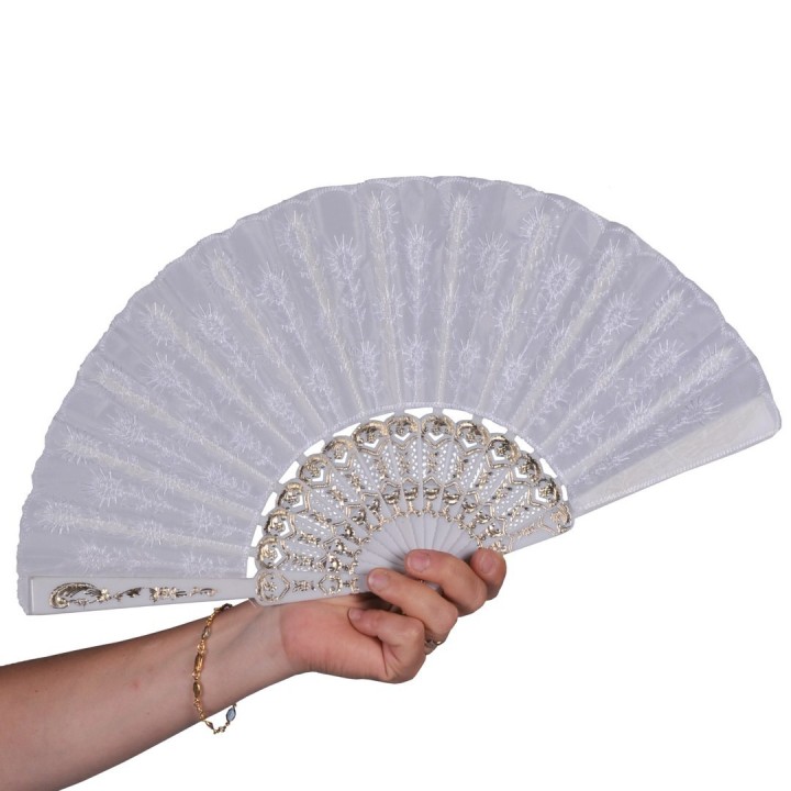 Éventail blanc - Accessoire déguisement