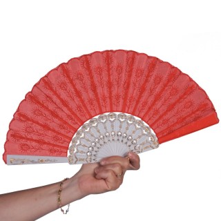 Éventail rouge - Accessoire déguisement