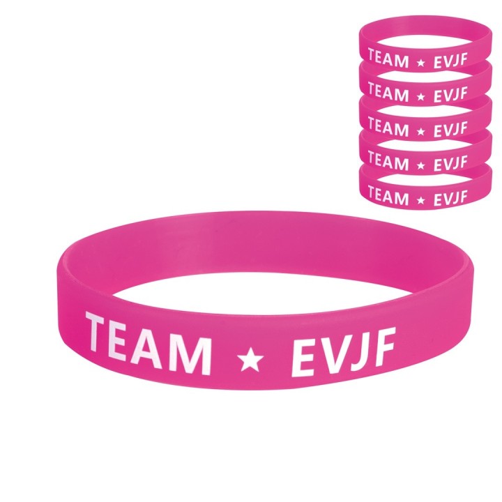 Bracelets Roses Team EVJF x6 - Accessoires enterrement de vie de jeune fille