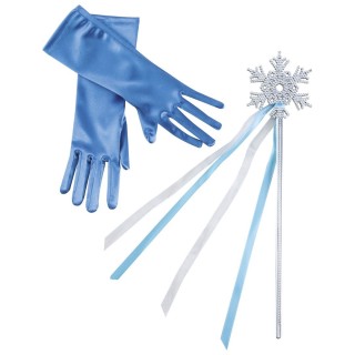 Set Reine des Glaces - Baguette et Gants pour déguisement