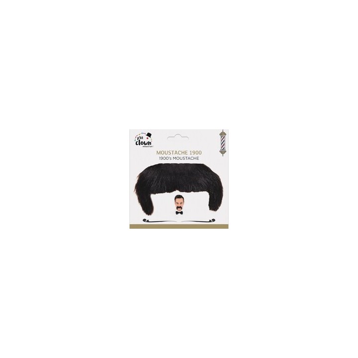 Moustache 1900 Noire - Accessoire déguisement