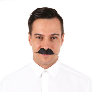 Moustache Gentleman Noire - Accessoire déguisement rétro