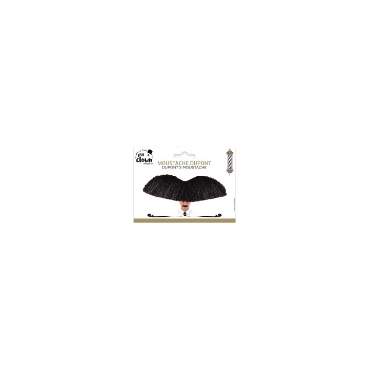 Moustache Dupont Noire - Accessoire déguisement