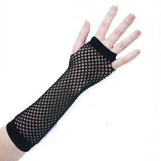 Mitaines Résille Noires - Accessoire déguisement
