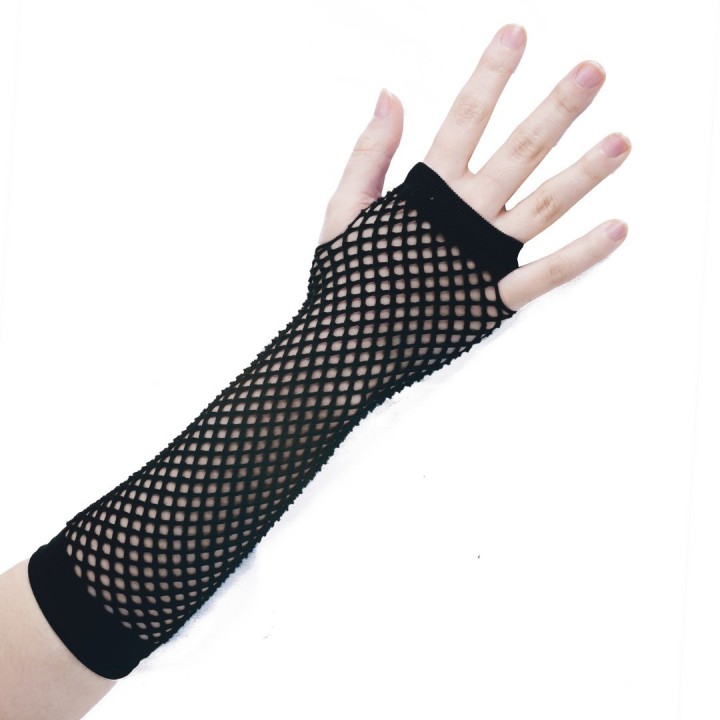 Mitaines Résille Noires - Accessoire déguisement