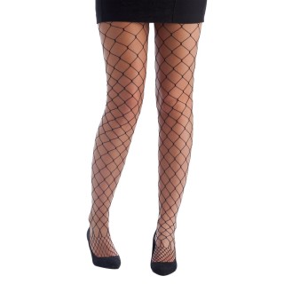 Collant Résille Noir Grosse Maille - Accessoire déguisement
