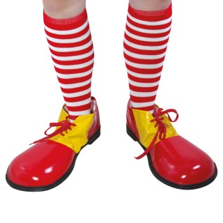 Chaussettes Clown Rayées Blanc/Rouge - Accessoire déguisement