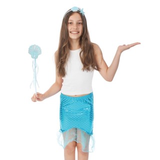 Set Sirène Bleue Enfant - Accessoires déguisement