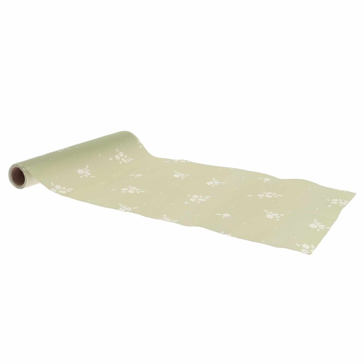 Chemin de Table Tissu Vert Douceur Printanière - Décoration table