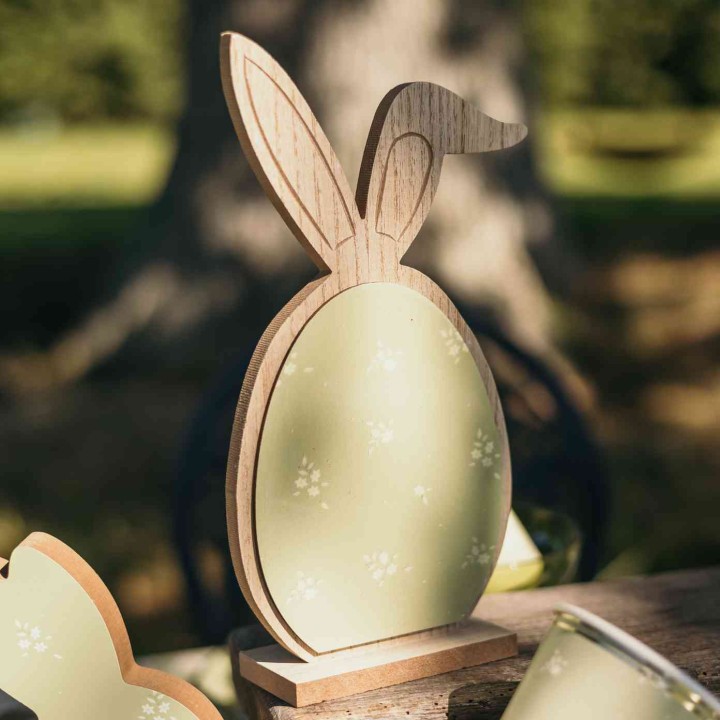 Œuf avec Oreilles de Lapin 25 cm - Décoration Pâques