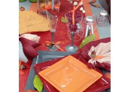 Chemin de table romance rouge