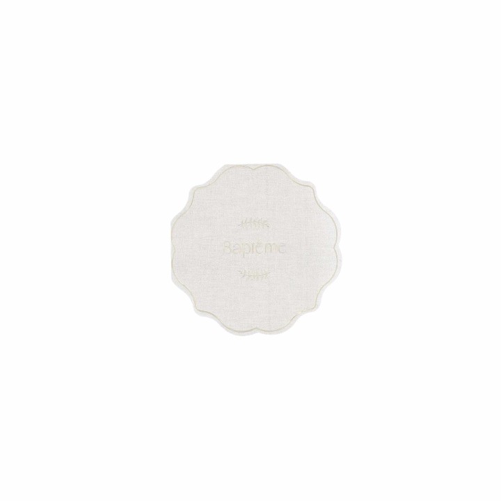 Serviettes Baptême Effet Lin x16 - Décoration Table