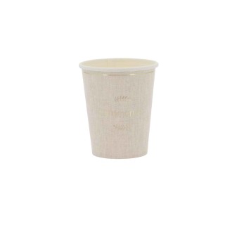 Gobelets Communion Effet Lin x8 - Décoration table