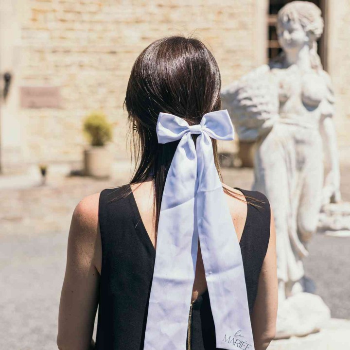 Barrette Noeud Satin La Mariée - Accessoire cheveux
