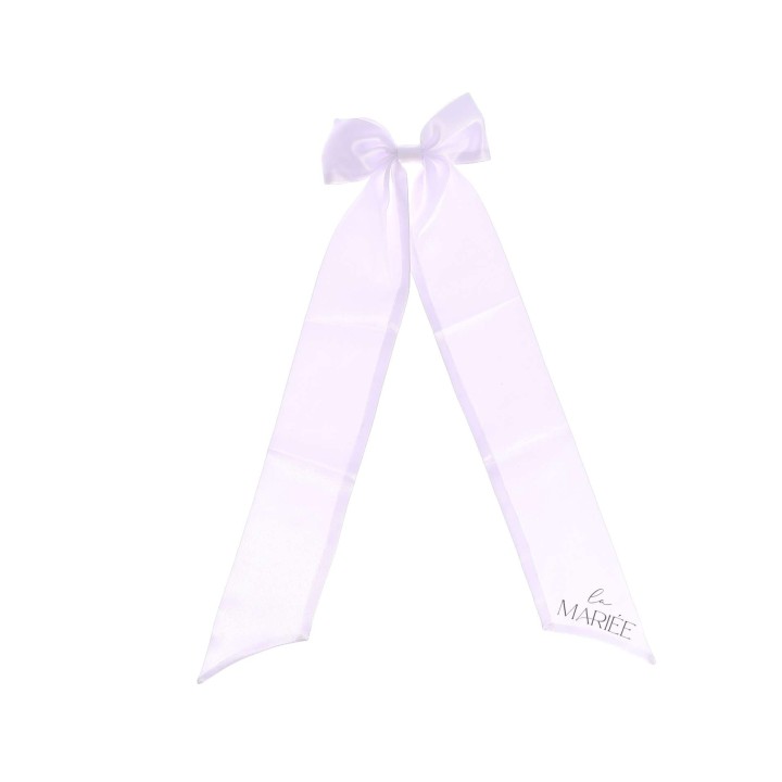 Barrette Noeud Satin La Mariée - Accessoire cheveux