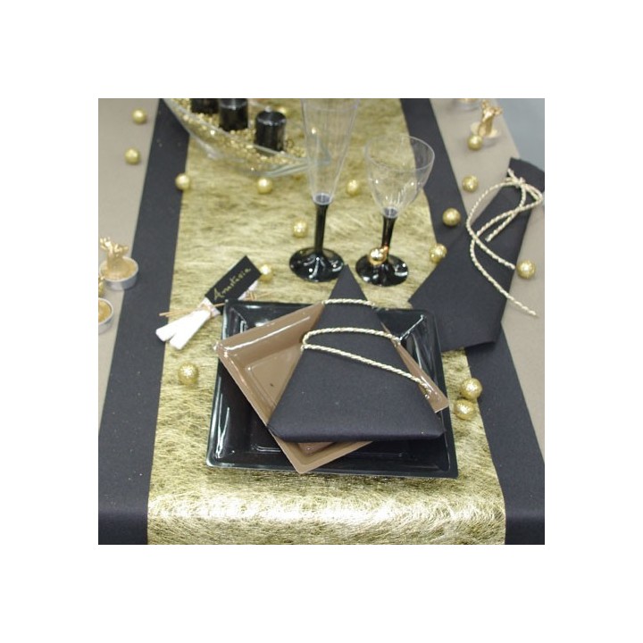 Chemin de table romance or