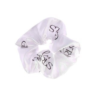 Chouchou Les Girls Blanc avec Écriture Noire - Accessoire EVJF