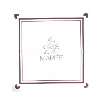 Foulard Satin Les Girls de la Mariée - Accessoire EVJF