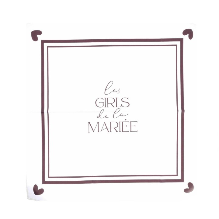 Foulard Satin Les Girls de la Mariée - Accessoire EVJF