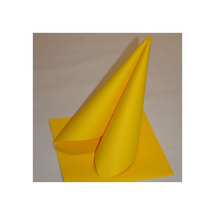 Serviettes intissées passion yellow (jaune)