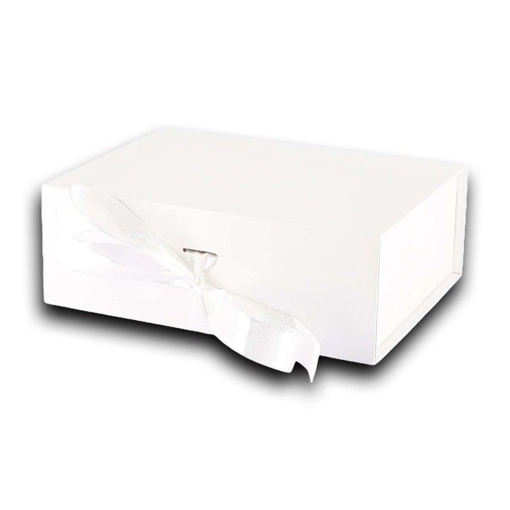 Boîte Cadeau Blanche Ruban Satin  - Emballage cadeau