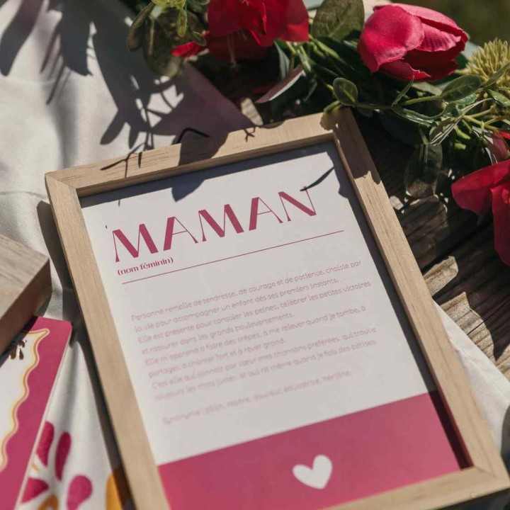Cadre Définition Maman Framboise - Cadeau Fête des Mères