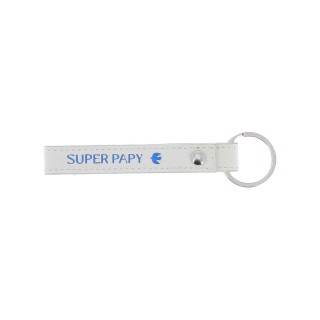 Porte-Clés Super Papy Blanc - Cadeau Grand-Père