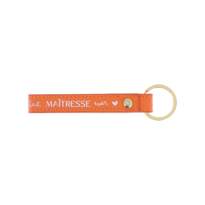 Porte-Clés Best Maîtresse Ever Orange - Cadeau Maîtresse