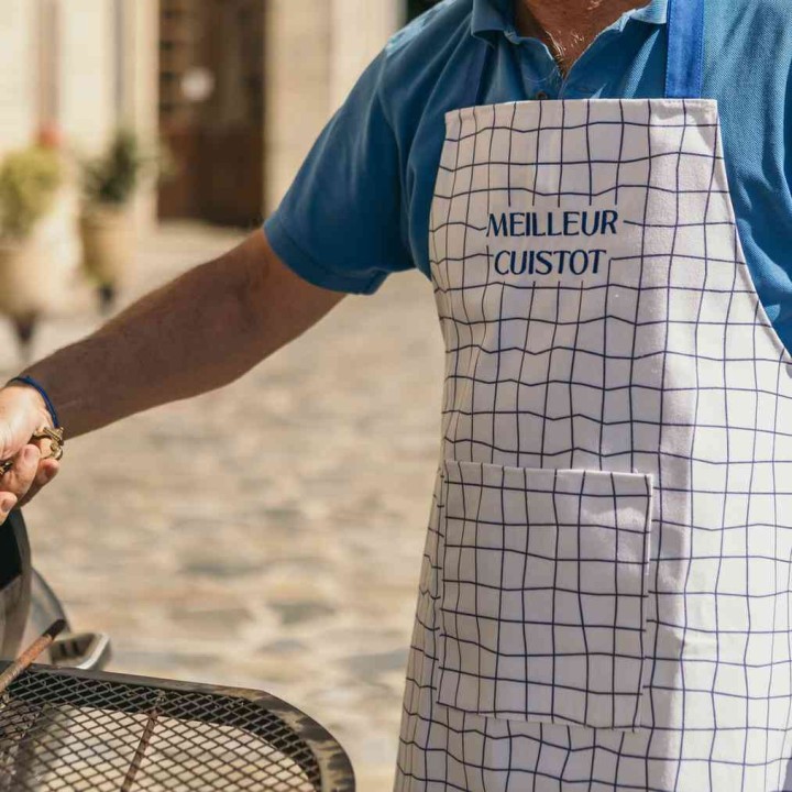 Tablier Brodé Meilleur Cuistot Marine - Cadeau Cuisine