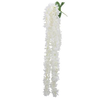 Descente 5 Branches Glycine Blanche 110 cm - Décoration Florale