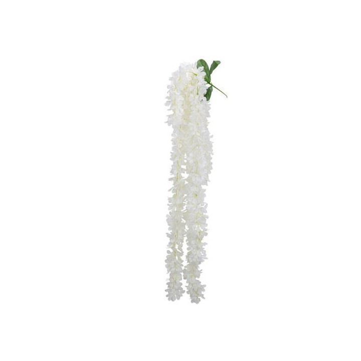 Descente 5 Branches Glycine Blanche 110 cm - Décoration Florale