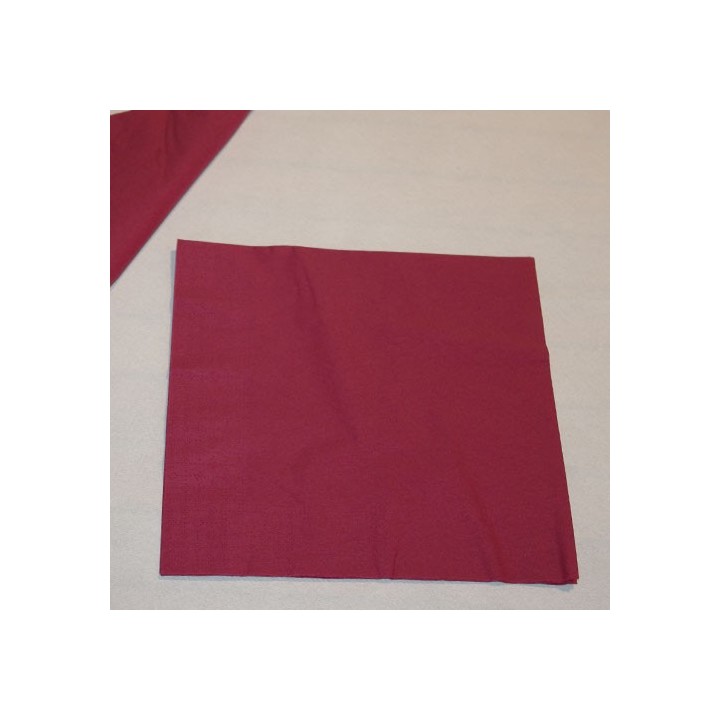 Serviettes papier bordeaux