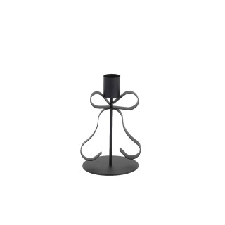 Bougeoir Noeud Andrea Noir 13 cm - Décoration table
