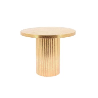 Présentoir à Gâteau Métal Or Vieilli Pied Strié  - Décoration Table